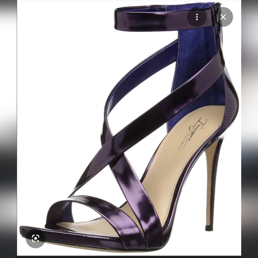 Vince Camuto Metallic Purple Strappy Heels